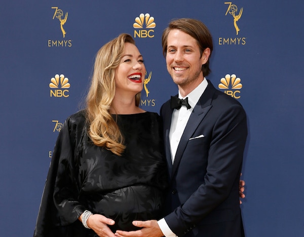 Yvonne Strahovski & Tim Loden from 2018 Emmy Awards: Red Carpet Couples